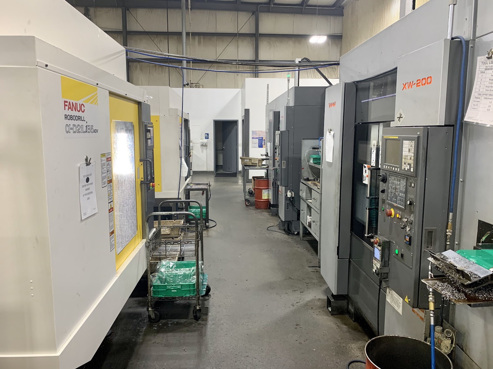 Jayna Inc. factory floor with CNC machines